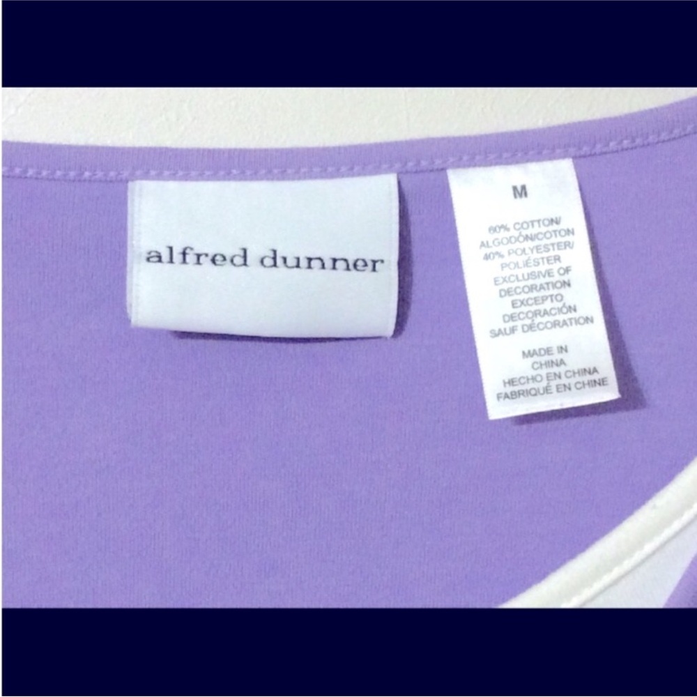 ALFRED DUNNER Purple Layered EMBROIDERED Top Size MEDIUM - Picture 6 of 11